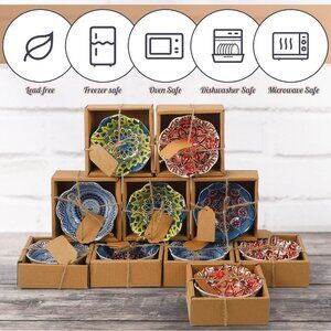 Mexican Boho Ceramic Bowl Wedding Bridal Shower Favors for Guests 24 Pieces